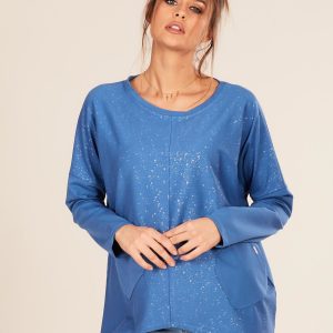 Wholesale Blue oversized blouse