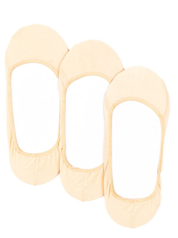 Wholesale Beige ballerina socks 3-pack