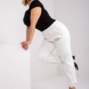 Wholesale Banni White Plus Size Cotton Sweatpants