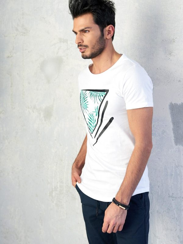 Wholesale White T-shirt for men with print