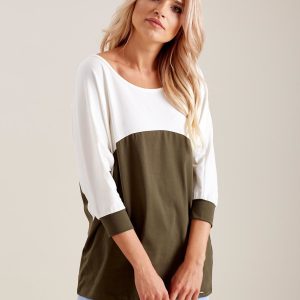 Wholesale Ecru-khaki oversized blouse