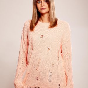 Wholesale Peach oversized sweater