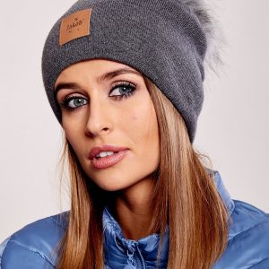 Wholesale Dark Grey Hat with Patch