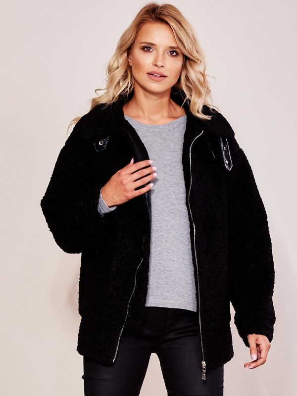 Wholesale Black Faux Fur Jacket