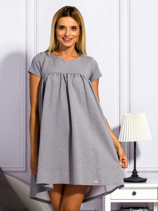 Wholesale Grey dress with bow at the back