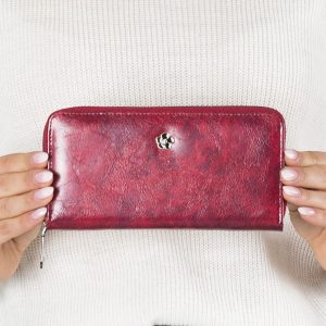 Wholesale Red Horizontal Leather Wallet