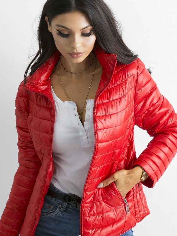 Wholesale Red Quilted Transition Jacket