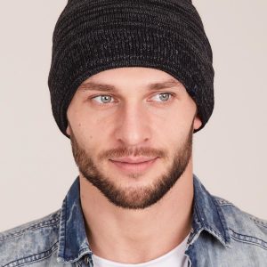 Wholesale Dark Grey Melange Men's Beanie