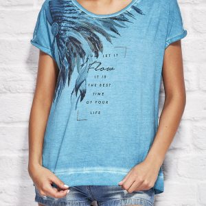 Wholesale Marine decatized t-shirt with print