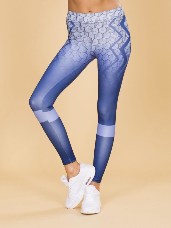 Wholesale Blue Pattern Leggings