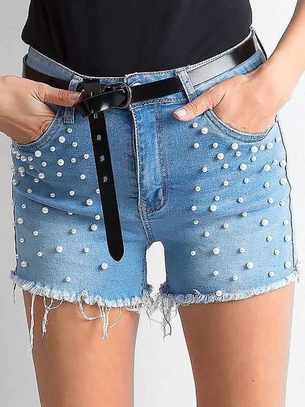 Wholesale Light blue pearl shorts