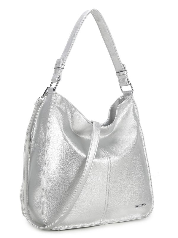 Wholesale LUIGISANTO Silver Soft Shoulder Bag