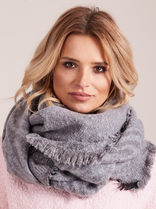 Wholesale Gray knitted women's scarf