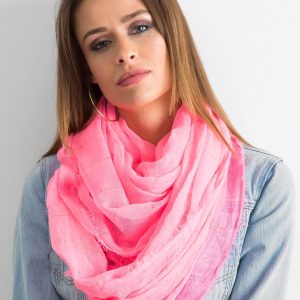 Wholesale Fluo pink plaid with metallic thread