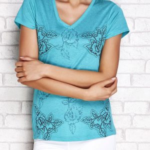 Wholesale T-shirt with vegetable motif green