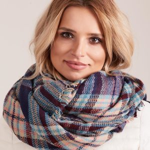 Wholesale Navy blue plaid scarf