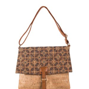 Wholesale Light Brown Roomy Patterned Shoulder Bag