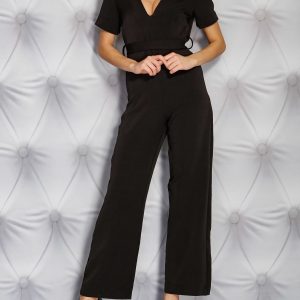 Wholesale Black jumpsuit with binding