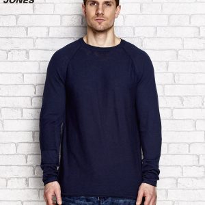 Wholesale Men's sweater casual navy blue