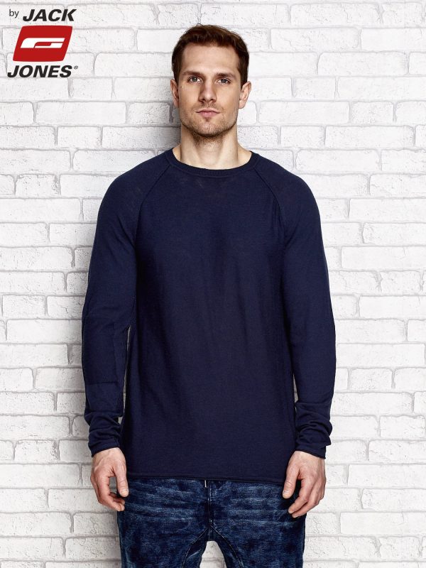 Wholesale Men's sweater casual navy blue