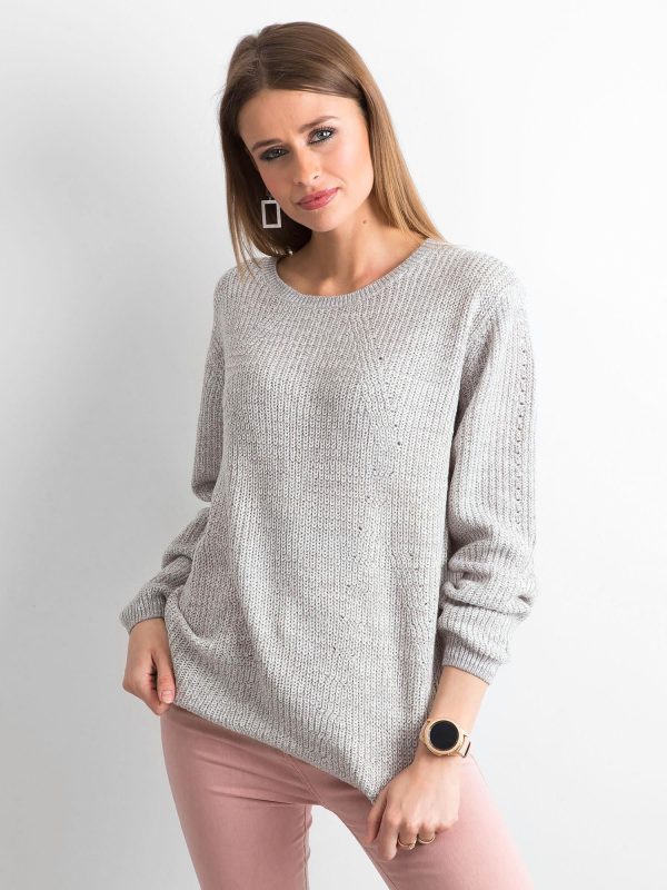 Wholesale Women's Loose Sweater Grey