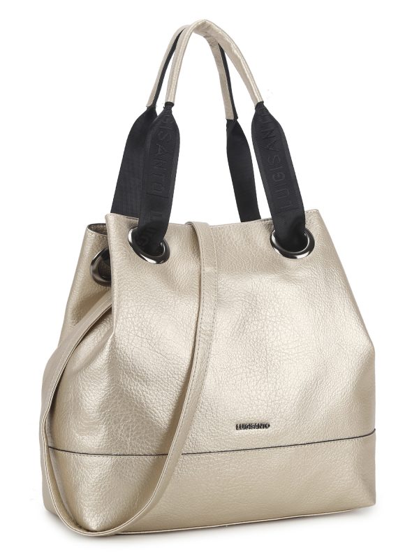 Wholesale LUIGISANTO gold shoulder bag with adjustable strap
