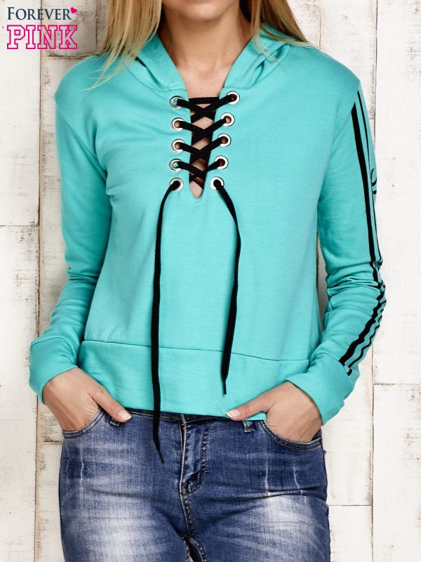 Wholesale Sweatshirt with binding green