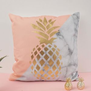 Wholesale Grey and peach decorative pillow