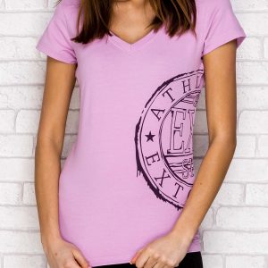 Wholesale Purple T-shirt with print