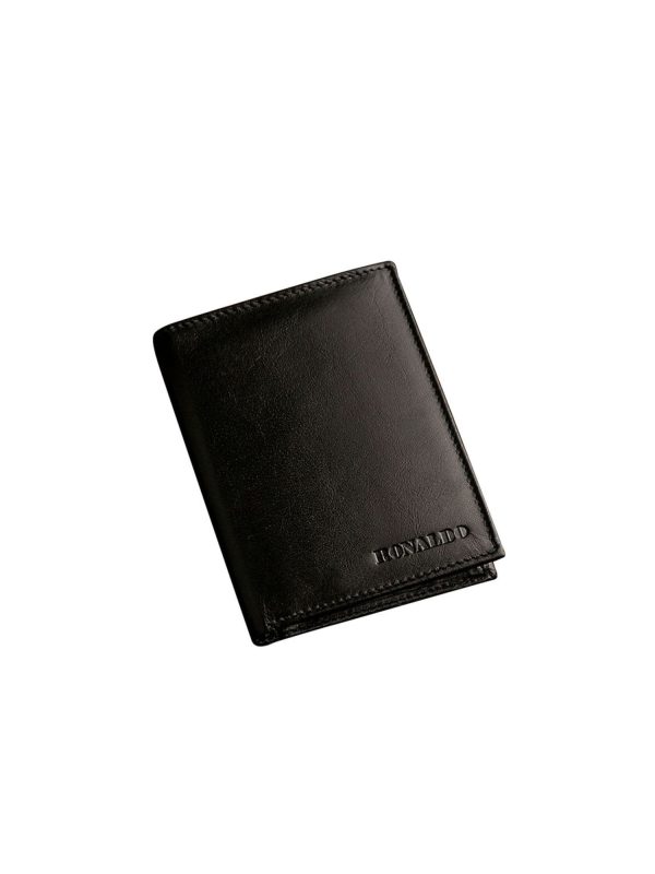 Wholesale Black Vertical Leather Men's Wallet