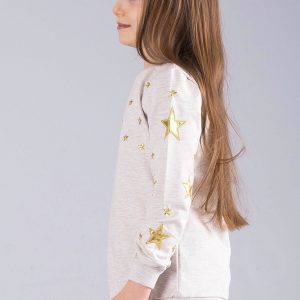 Wholesale Beige children's sweatshirt with stars