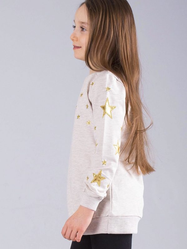 Wholesale Beige children's sweatshirt with stars