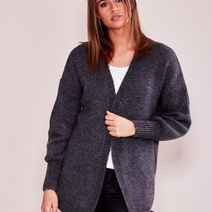 Wholesale Dark Grey Loose Sweater Without Fastener