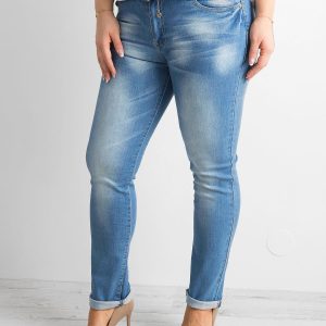 Wholesale Plus size jeans pants blue