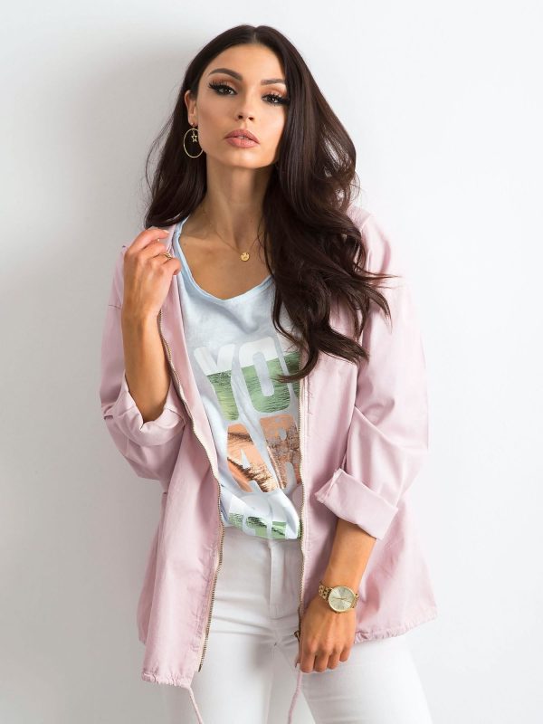 Wholesale Dirty pink jacket with hood