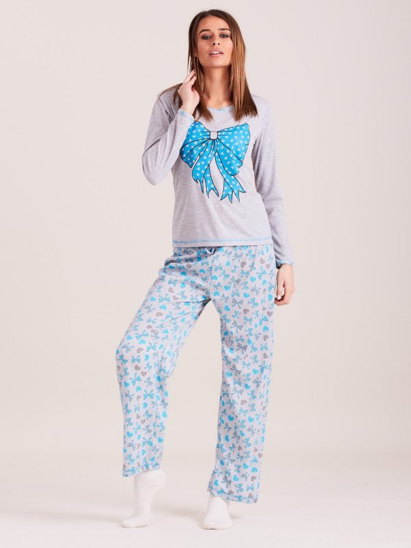 Wholesale Blue Women's Printed Pyjamas