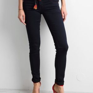 Wholesale Dark navy blue denim pants