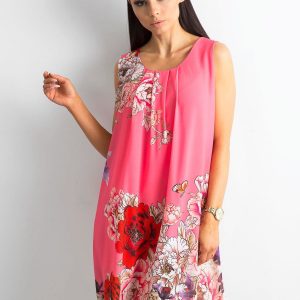 Wholesale Pink Floral Ladies Dress