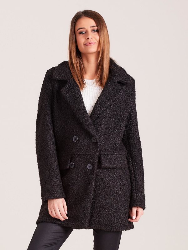 Wholesale Black double breasted coat