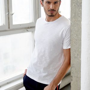 Wholesale White men's t-shirt basic