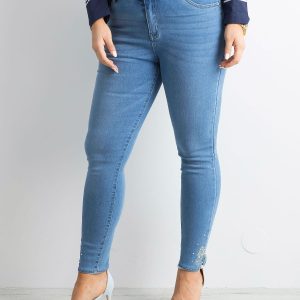 Wholesale Light Blue Plus Size Tube Jeans