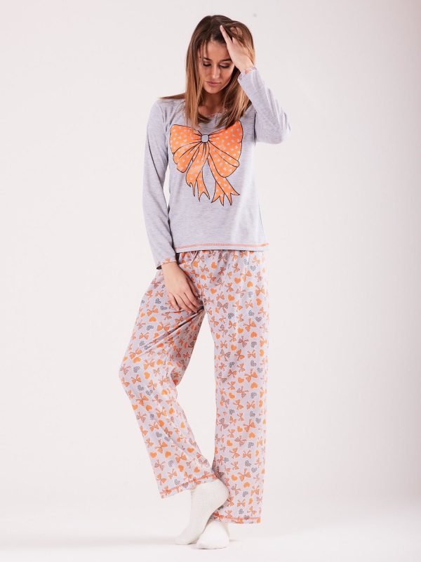 Wholesale Orange Women's Printed Pyjamas