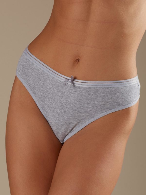 Wholesale Grey cotton thong