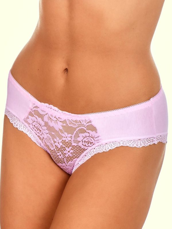 Wholesale Pink Cotton Briefs with Lace