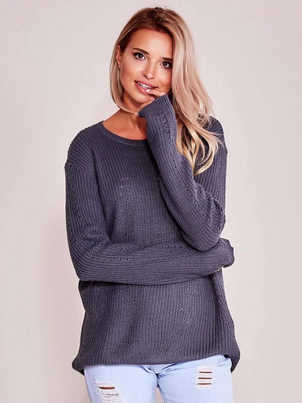 Wholesale Graphite Loose Sweater