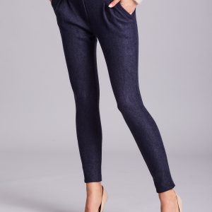 Wholesale Dark Blue Knitted Pants