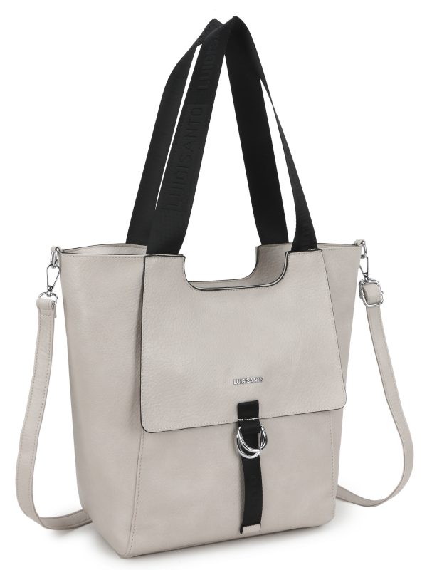 Wholesale APRICOT SHOPPER BAG WITH LUIGISANTO ADJUSTABLE STRAP