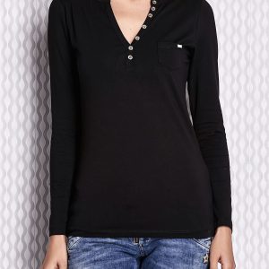 Wholesale Black blouse cut out