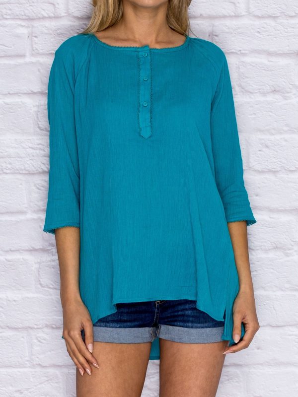 Wholesale Turquoise tunic in boho style