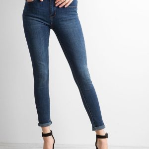 Wholesale Dark blue skinny denim pants